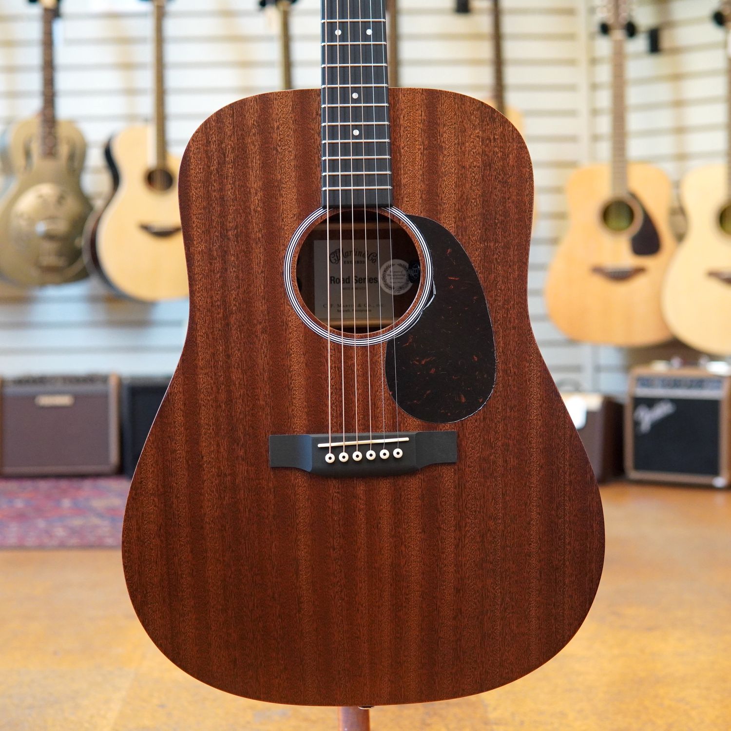 Martin Road Series D-10E Solid Sapele Dreadnought Acoustic-Electric Guitar w/Padded Gig Bag