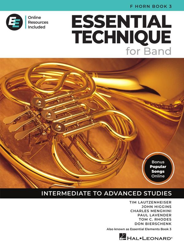 Essential Technique for Band – F Horn Book 3 with Online Resources Intermediate to Advanced Studies