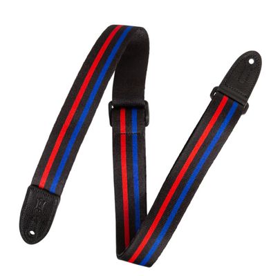 Levys Stripe Blue Red Black Poly 1.5 Youth Strap