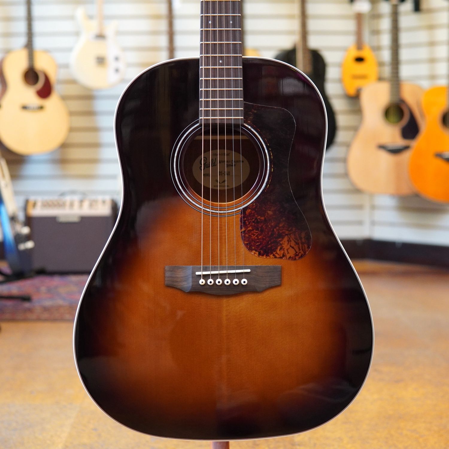 Guild DS-240 Memoir Dreadnought Acoustic Guitar 2024 Vintage Sunburst w/Padded Gig Bag