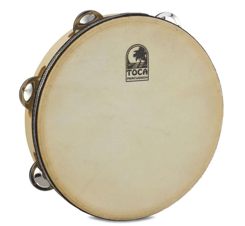 Toca Player Series Wood Single Row 9&quot; Tambourine with Head