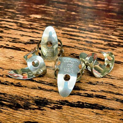 Dunlop Silver Nickel Finger Pick .018&quot; Fingerpicks, pack of 4