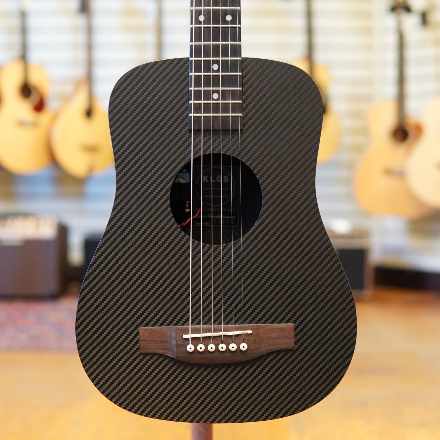 Klos Hybrid Travel Acoustic-Electric Guitar Early 2020s w/Padded Gig Bag