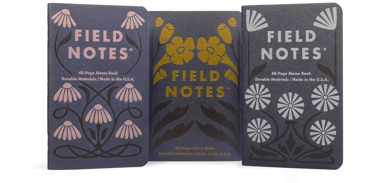 Field Notes 3-Pack - Fall Flowers 3-Pack Memo Book