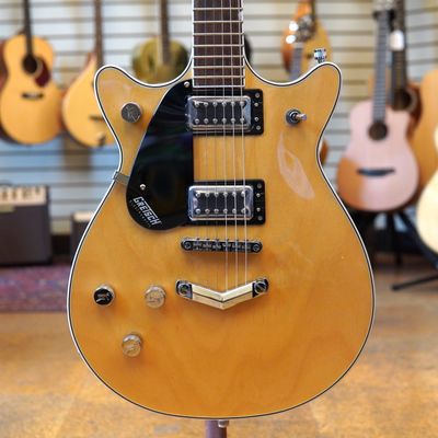 Gretsch G5222LH Left-Handed Electromatic Double Jet BT with V-Stoptail Solid Body Electric Guitar Natural