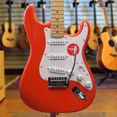 Squier Limited Edition Squier Sonic Stratocaster Electric Guitar Fiesta Red