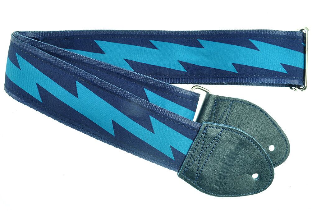 Souldier GS0119 - Lightning Bolt Navy 2&quot; Guitar Strap