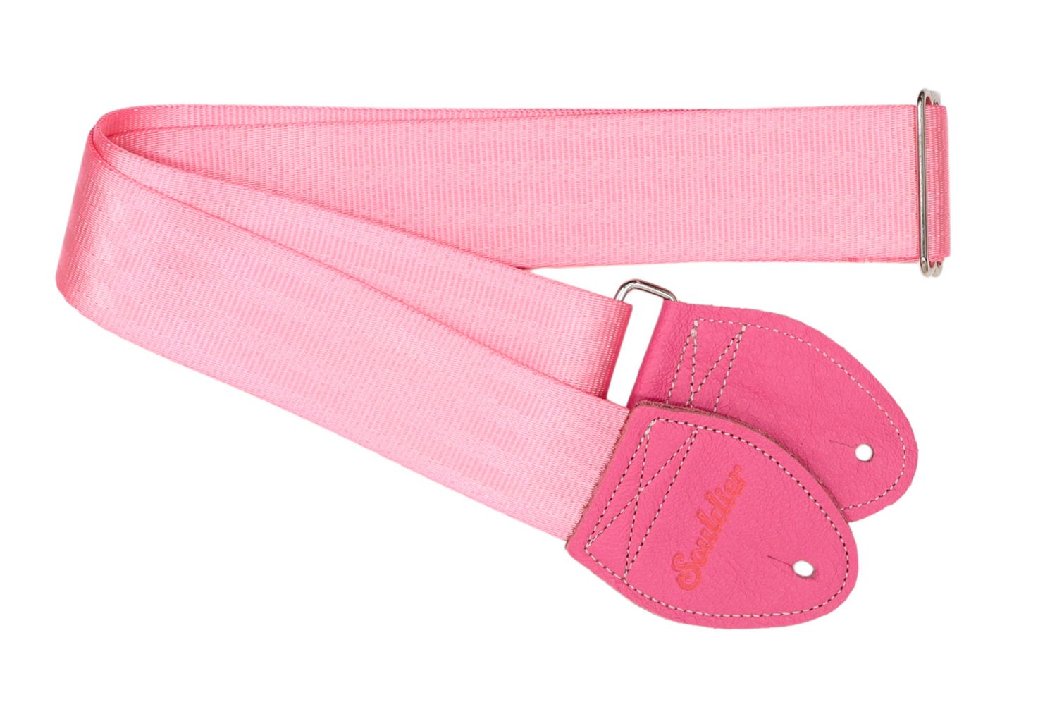 Souldier Pink Plain Seatbelt 2&quot; Guitar Strap