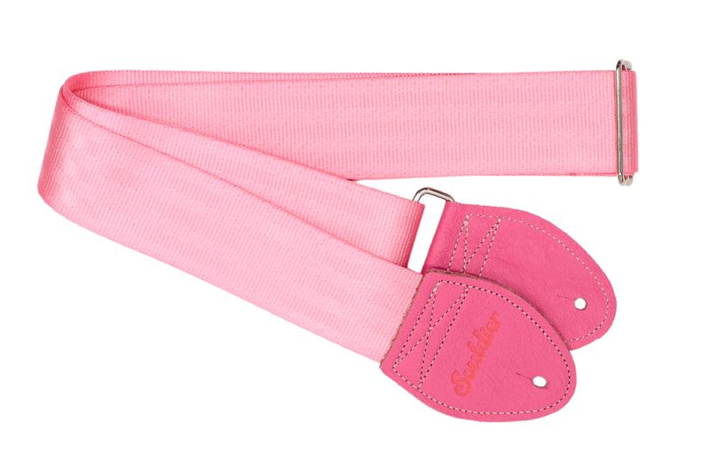 Souldier Pink Plain Seatbelt 2" Guitar Strap
