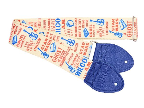Souldier x Wilco Album Guitar Strap with Blue Leather