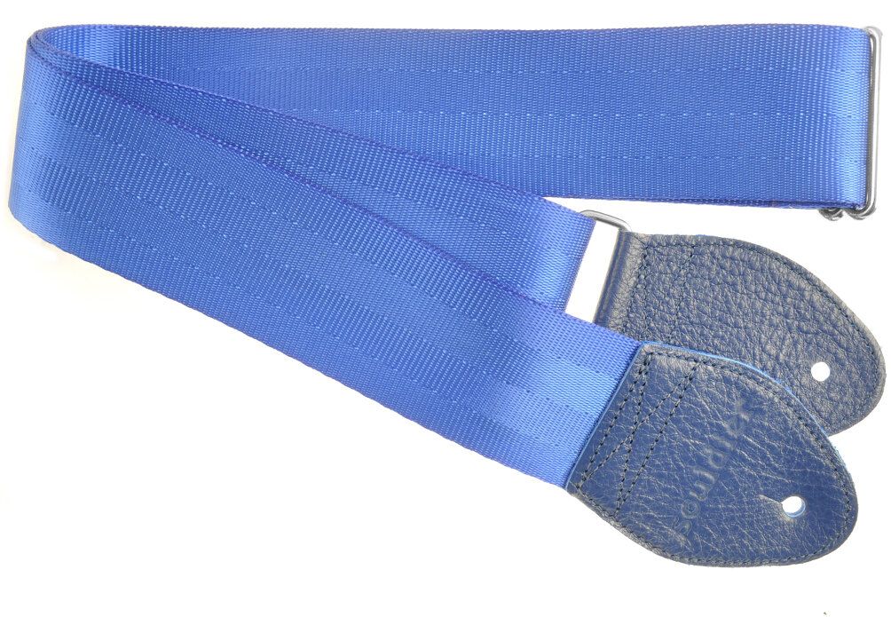 Souldier Blue Plain Seatbelt 2" Guitar Strap