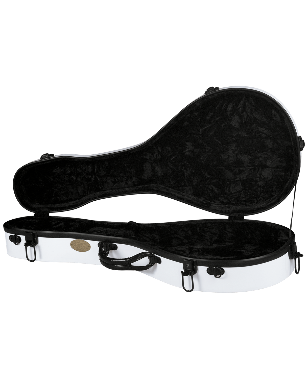 Superior CF-1521W Deluxe Fiberglass A Style Mandolin Hardshell Case - White