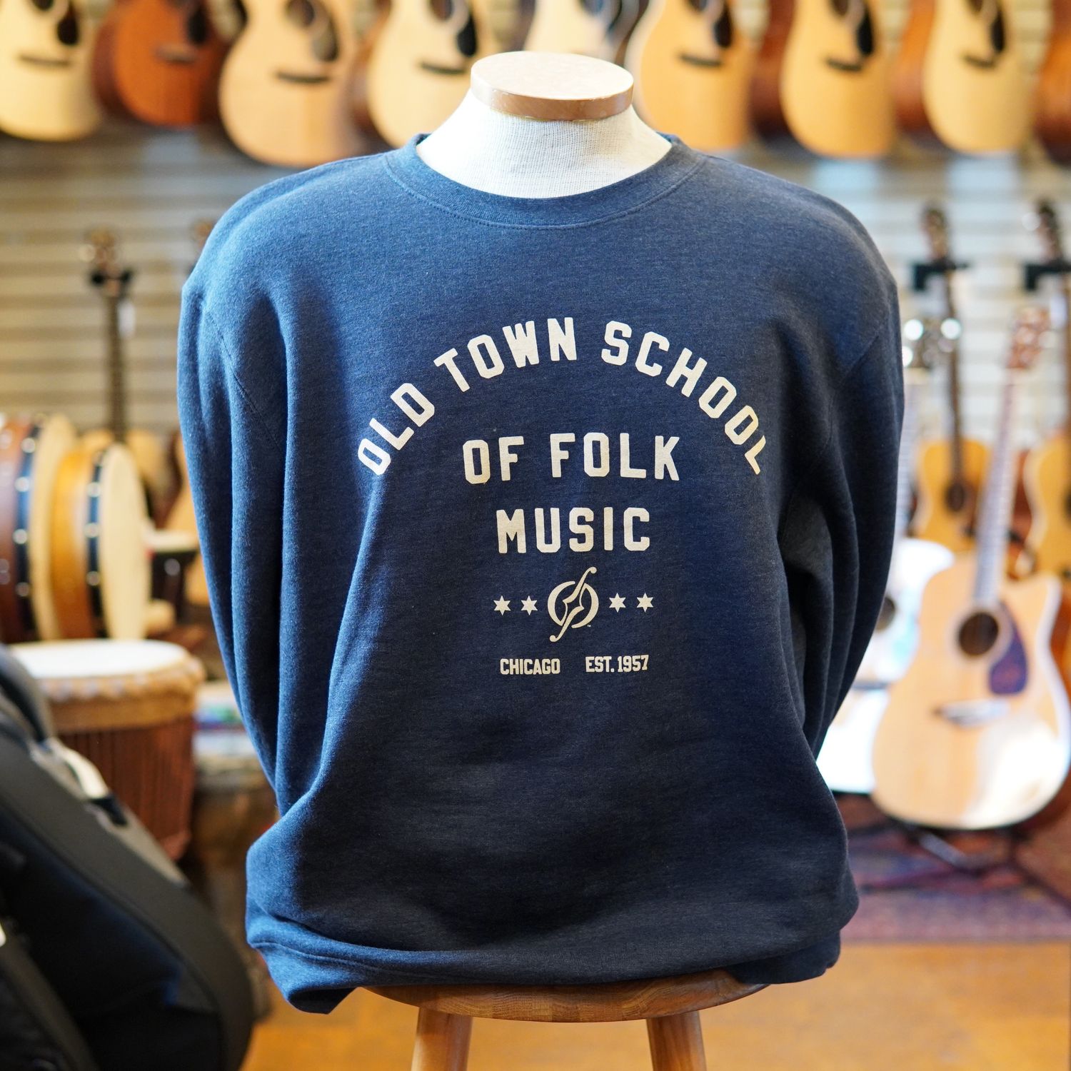Old Town School Crewneck Sweatshirt Classic Navy Heather
