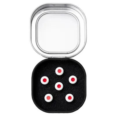 LUXE BY MARTIN Bridge Pins Bone with Red