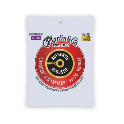 Martin Authentic Acoustic Lifespan Strings 11-52 - 80/20 Bronze