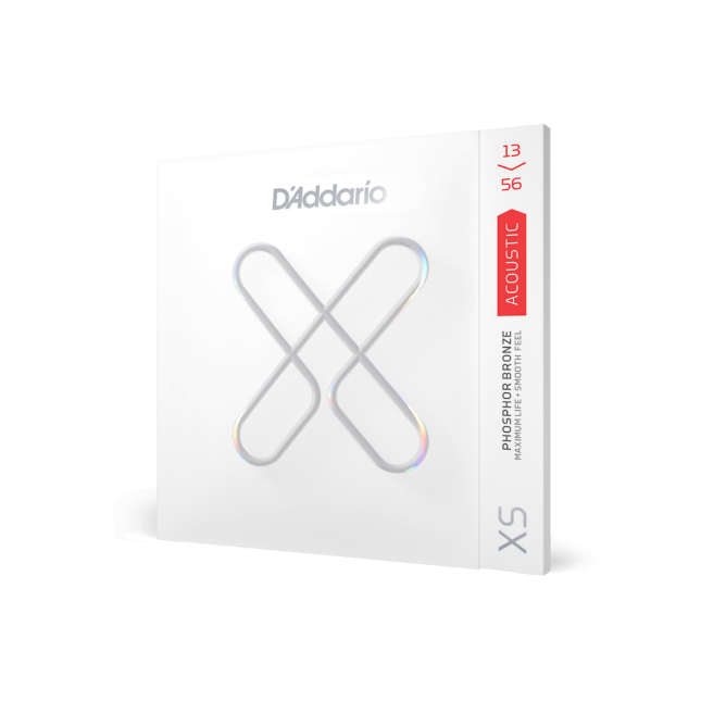 D'Addario 13-56 Medium XS Phosphor Bronze Coated Acoustic Guitar Strings