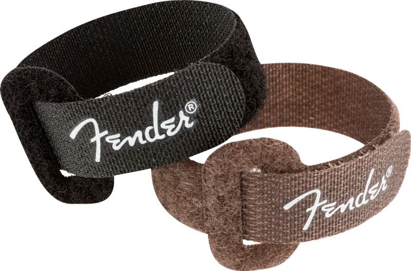 Fender Cable Ties, 7", Black and Brown, 6-Pack