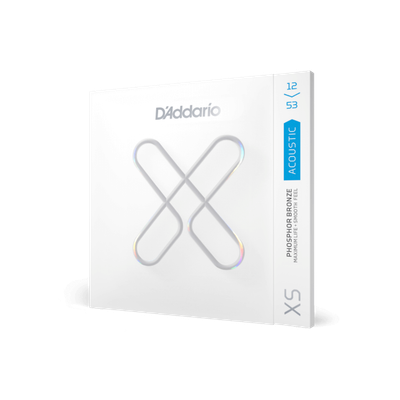 D'Addario 12-53 Light XS Phosphor Bronze Coated Acoustic Guitar Strings