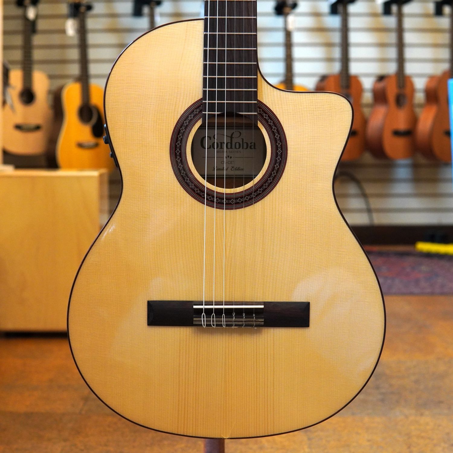 Cordoba Limited Edition C5-CET Solid Spruce/Spalted Maple Cutaway Acoustic-Electric Guitar