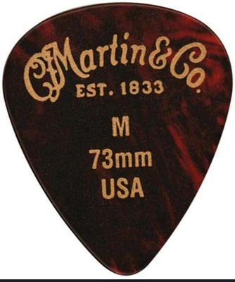 Martin Faux Tortoise 351 #1 Guitar Picks 12-Pack - .73mm Medium