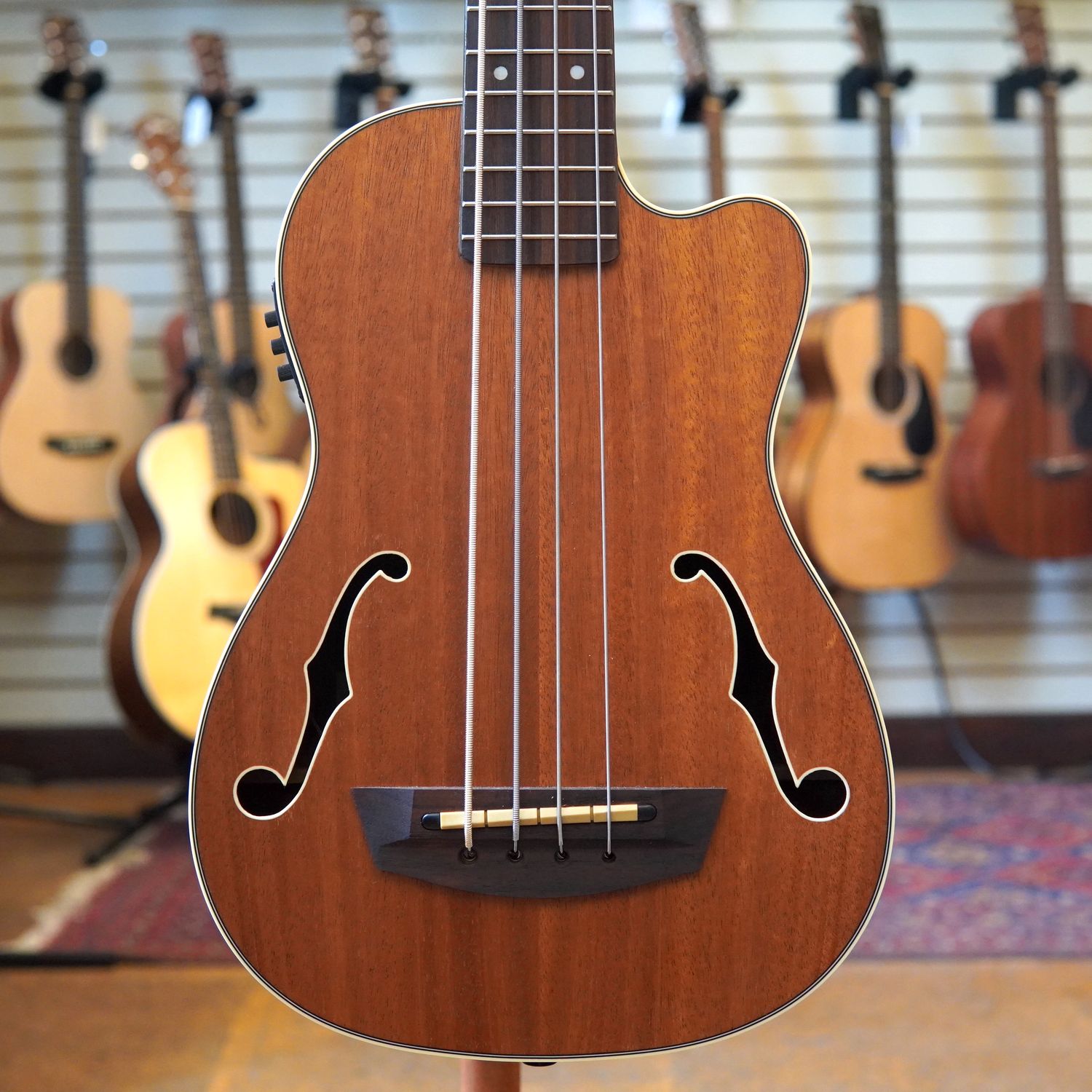 Kala Journeyman Acoustic-Electric U-Bass with F-Holes w/Gig Bag