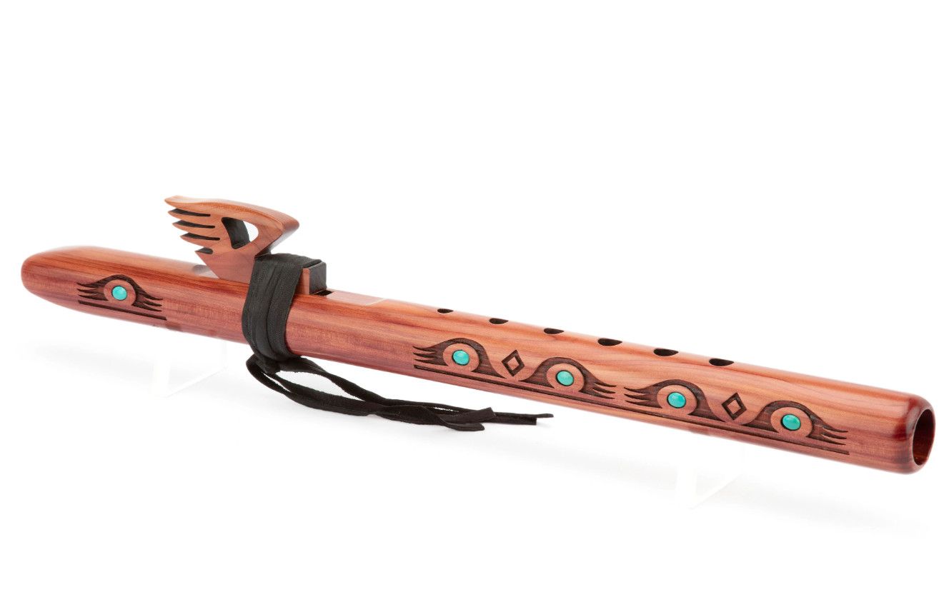 High Spirits high B Flute - Signature White Tail Hawk  - Aromatic Cedar, with pouch
