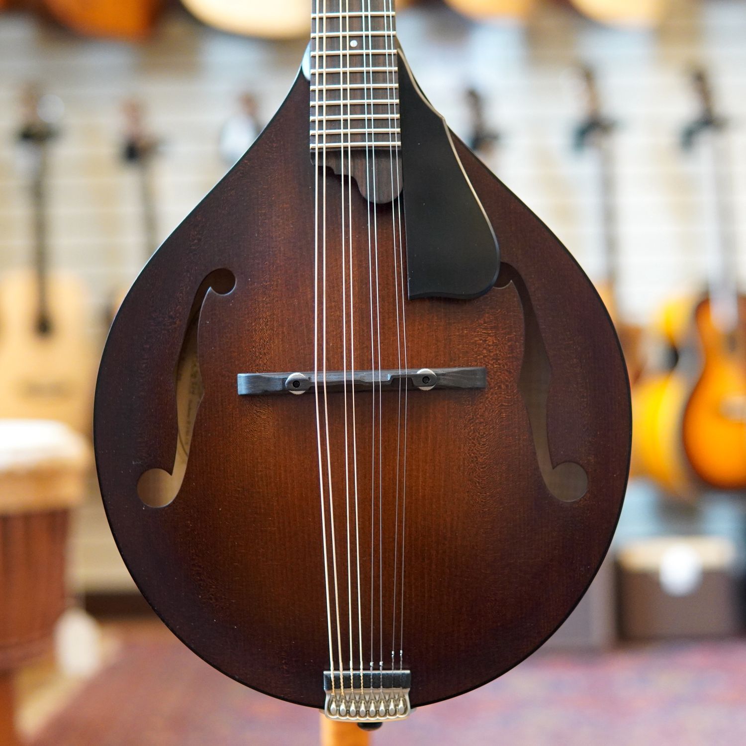 Northfield Model M Englemann Spruce/Figured Maple A-Style Mandolin Dark Leatherburst w/Wide Nut, Hard Case