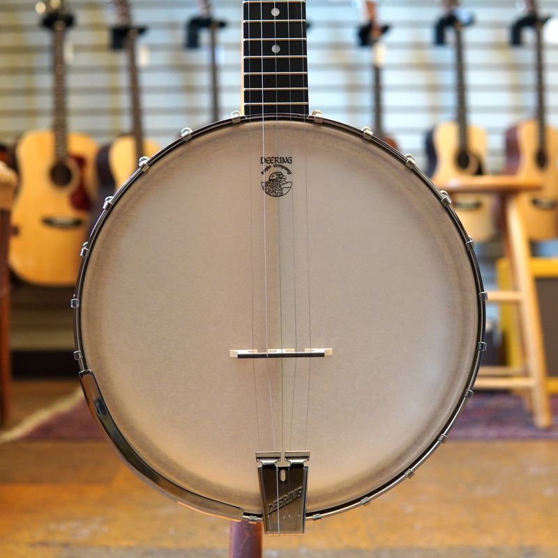Deering Vega White Oak 12-inch Open-back Banjo w/Hard Case