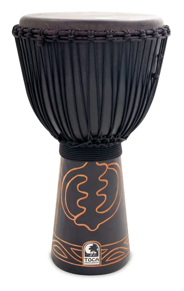 Toca Rope Tuned Black Mamba 13'' Djembe with Pro Bag and Djembe Hat