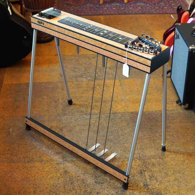 GFI SM 3x4 Single Neck 10-String Student Model Pedal Steel, Black Frame with Maple Laminate w/Hard Case