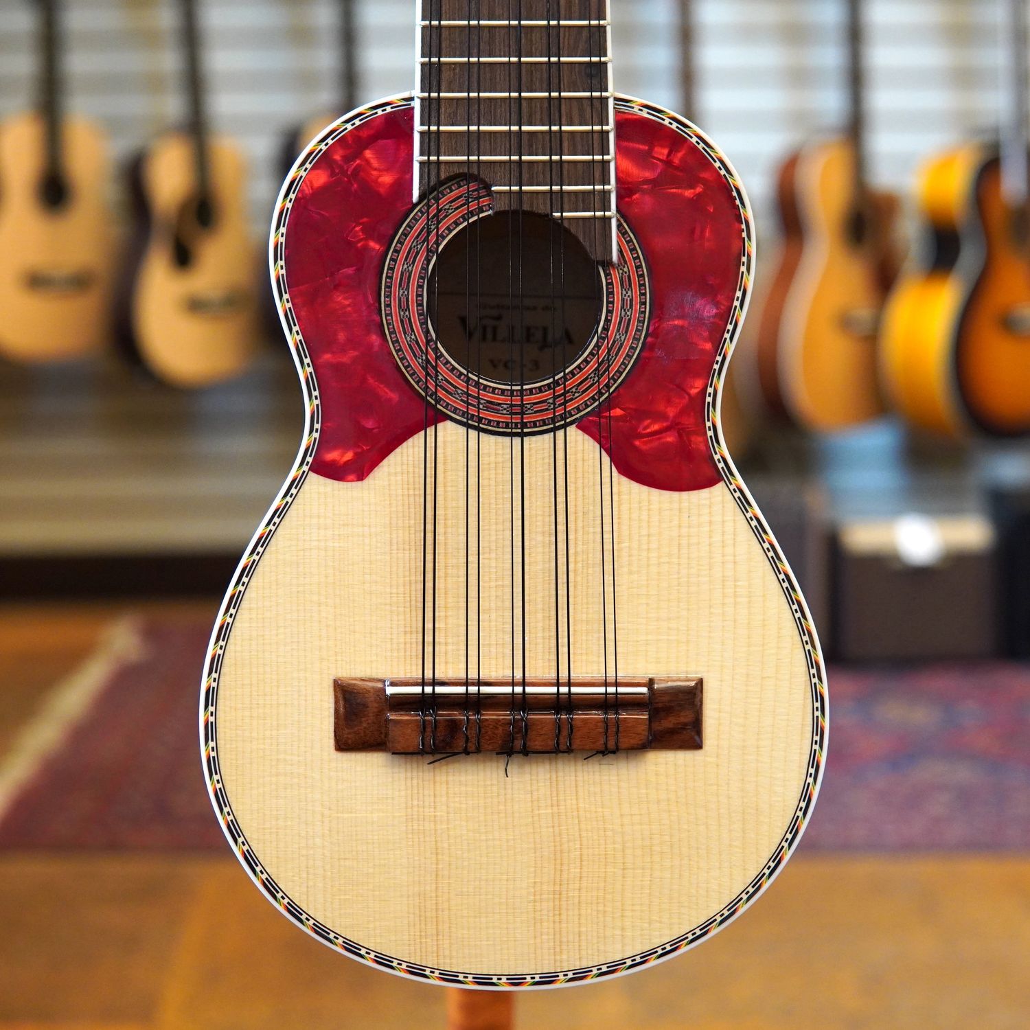 Villela VC-3 Bolivian Charango Red w/Gig Bag