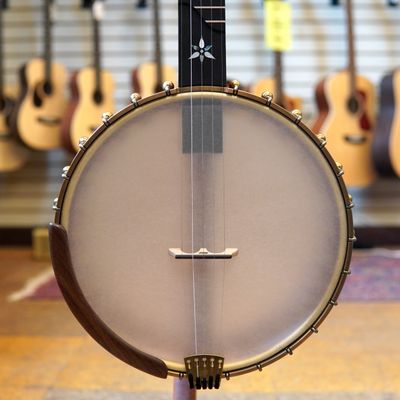 OME USA Juniper 12" Curly Maple Open Back Banjo w/Hard Case