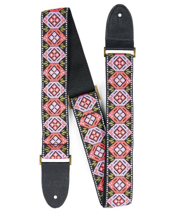 Martin 2" Jacquard Guitar Strap,  Lilac Coral Gemstone