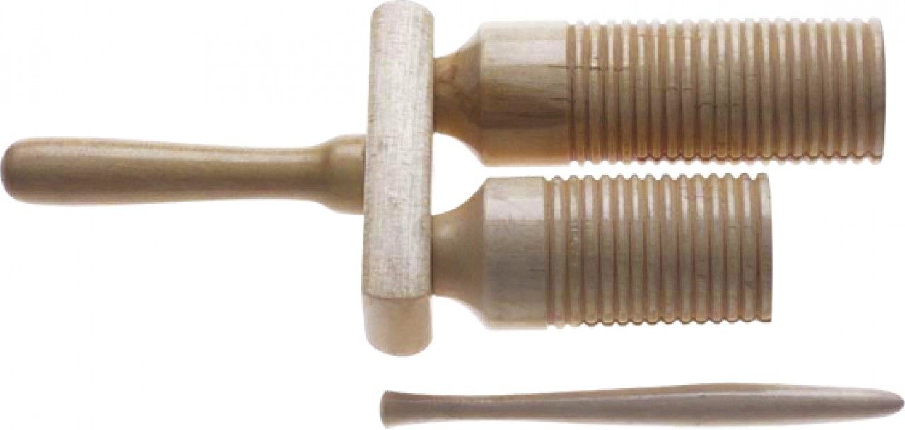 2-tone Wooden Agogo  with Mallet