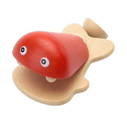 Plan Toys Fish Castanet, Color: Red