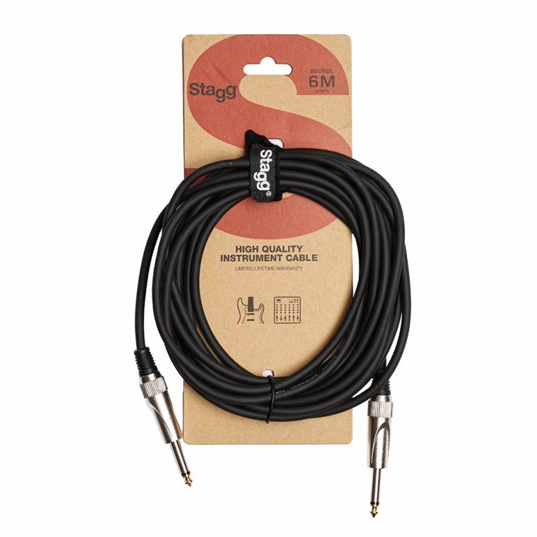 Stagg SGC6DL 20' Instrument Cable, Color: Black