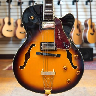 Epiphone Joe Pass Emperor II Hollow Body Electric Guitar 2004 Vintage Sunburst w/Epiphone Hard Case