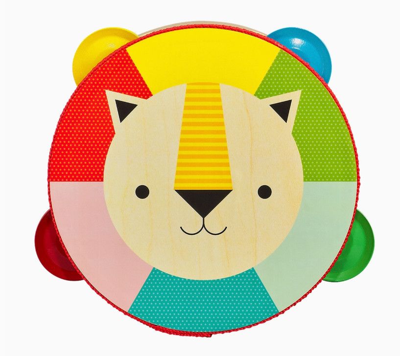 Kaleidoscope Wooden Lion Tambourine