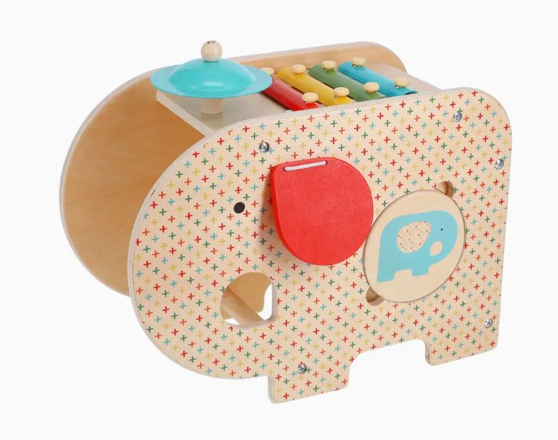 Wooden 5-in-1 Elephant Music Toy