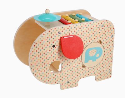 Wooden 5-in-1 Elephant Music Toy