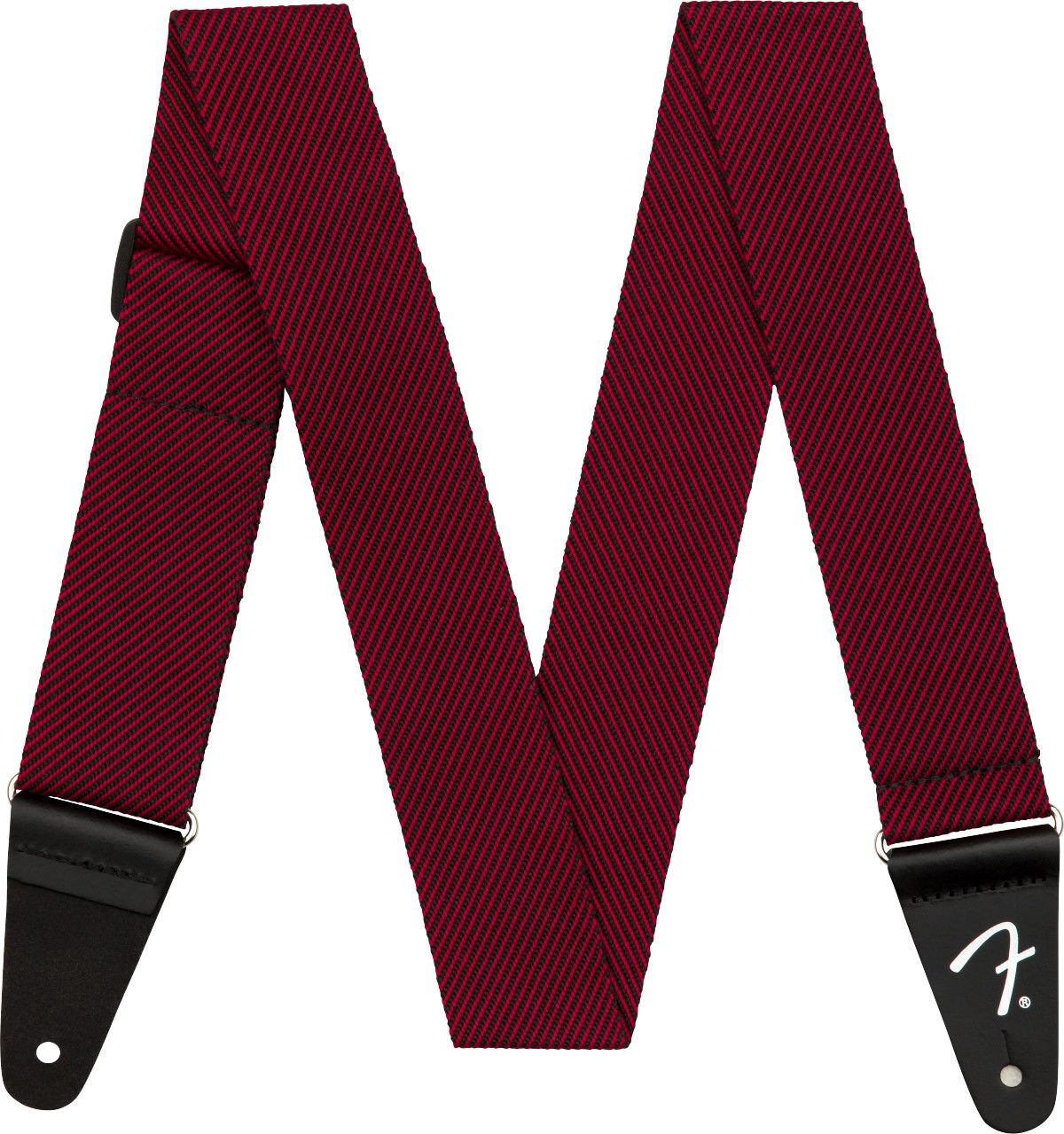 Fender Modern Tweed Guitar Strap, Black/Red 2"