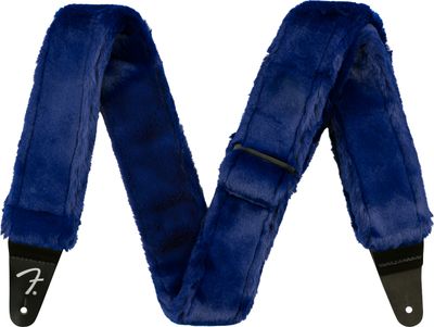 Fender Poodle Plush Guitar Strap, Blue