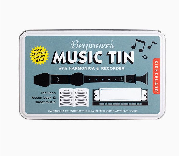 Music in a Tin - Recorder and Harmonica Set