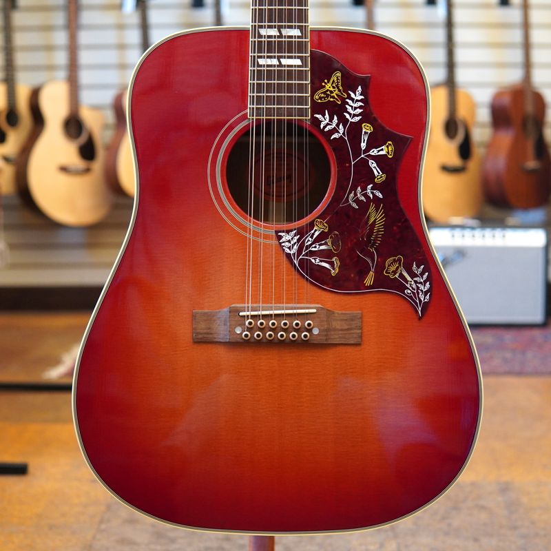 Gibson Custom Limited Hummingbird 12-String Acoustic Guitar 2011 Vintage Cherry w/Hard Case