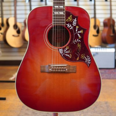 Gibson Custom Limited Hummingbird 12-String Acoustic Guitar 2011 Vintage Cherry w/Hard Case