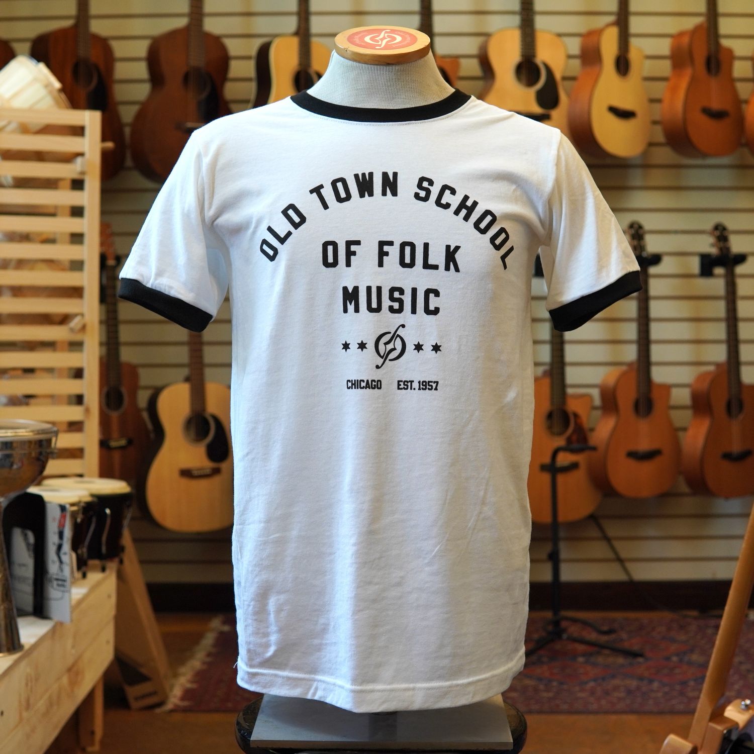 Old Town School of Folk Music Ringer T-shirt Block Text