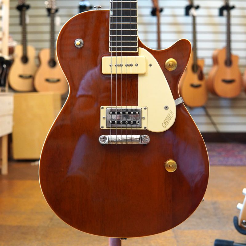 USED Gretsch G2215-P90 Streamliner Junior Jet Club Electric Guitar 2021 Single Barrel Stain w/Padded Gig Bag