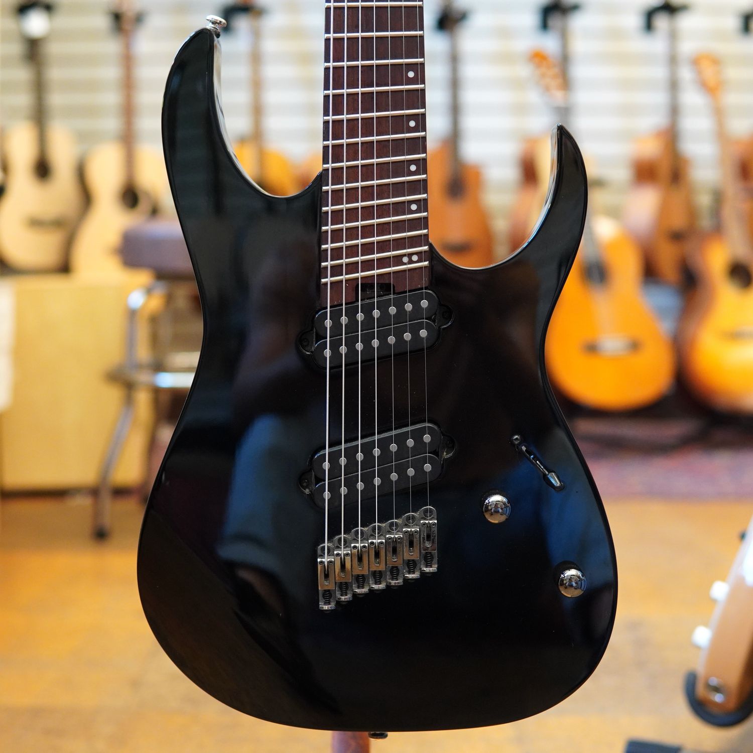 Ibanez RGMS7 7-string Electric Guitar 2023 Black w/Padded Gig Bag