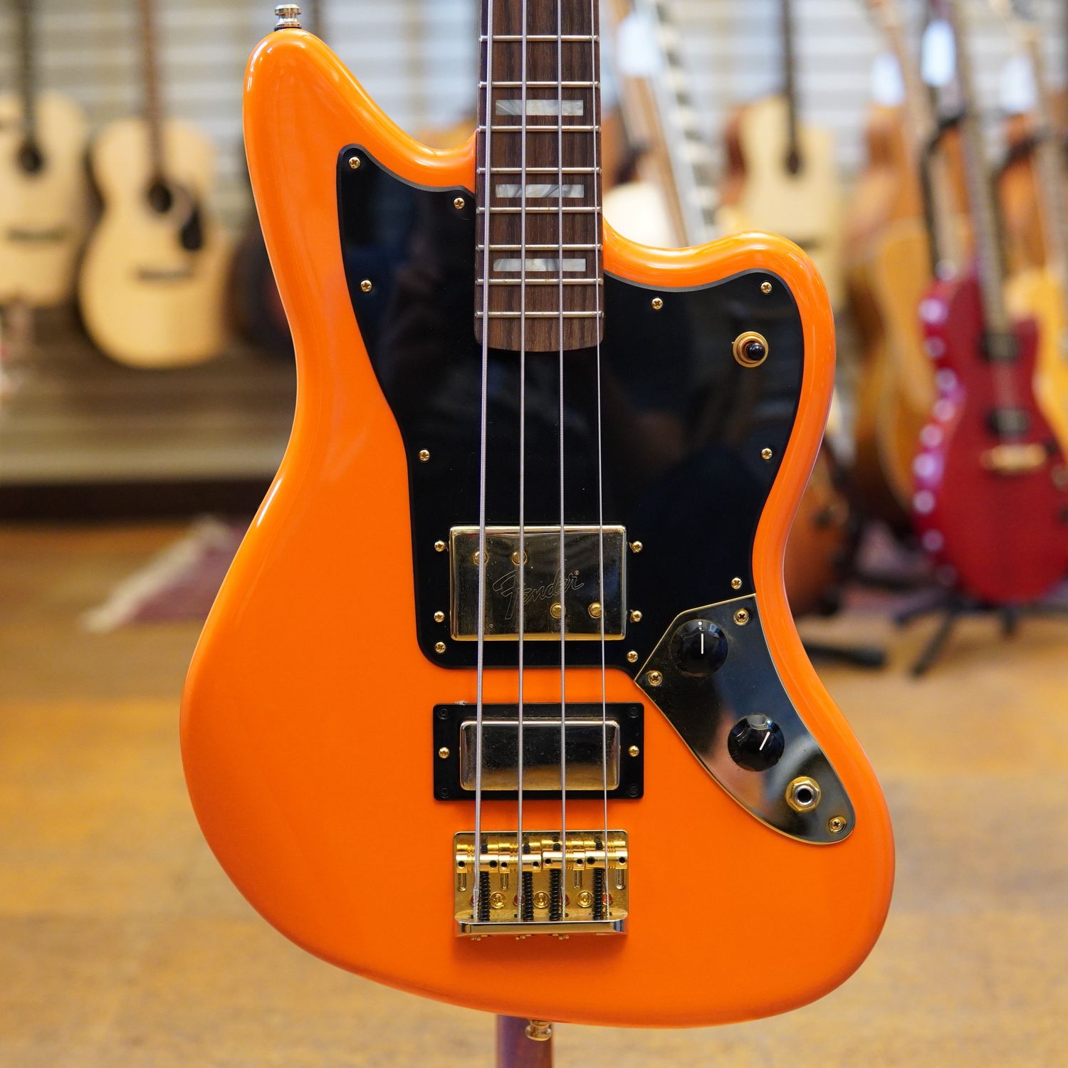 Fender Mike Kerr Jaguar Signature Bass Guitar 2023 Tiger's Blood Orange w/Padded Gig Bag