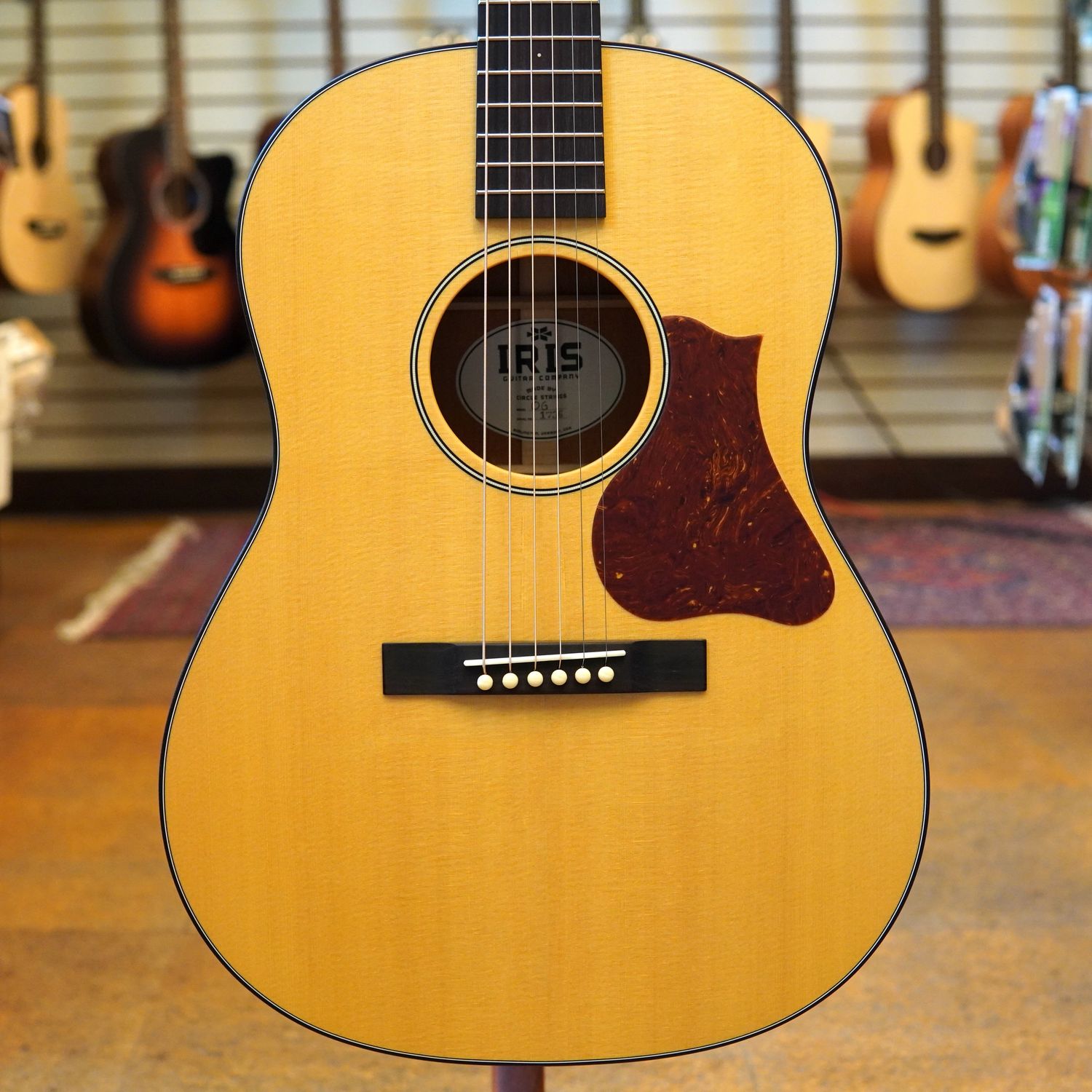 Iris Guitars OG Model Acoustic-Electric Guitar Natural w/K&amp;K Pickup, Hard Case
